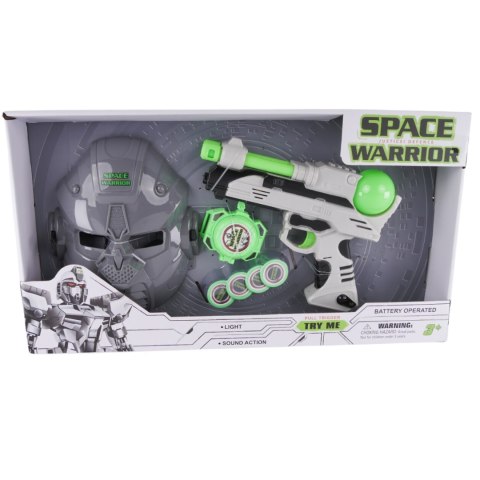 ZESTAW KOSMICZNY PISTOLET BŁYSKOWY ŚWIATŁO DŹWIĘK ZABAWKA DLA DZIECI IMPORT PRONICE