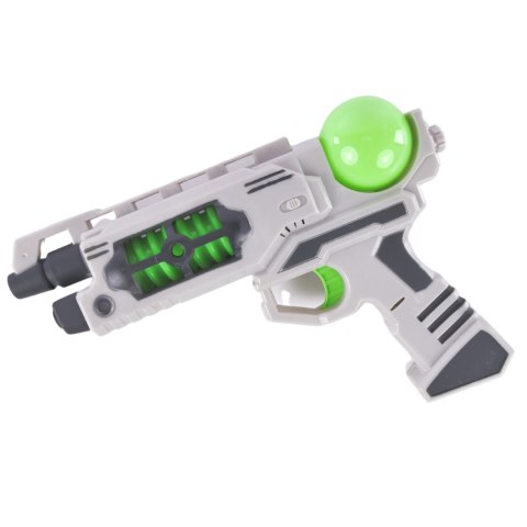 ZESTAW KOSMICZNY WOJSKOWY PISTOLET MASKA LED DŹWIĘK MIECZ ŚWIETLNY IMPORT PRONICE