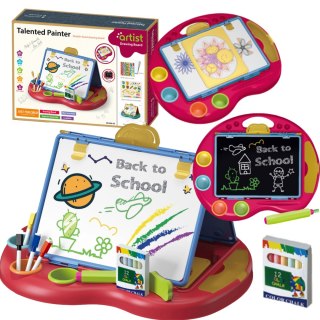 DWUSTRONNA TABLICA KREŚLARSKA EDUKACYJNA GRY PLANSZOWE ZESTAW MAŁY ARTYSTA IMPORT PRONICE