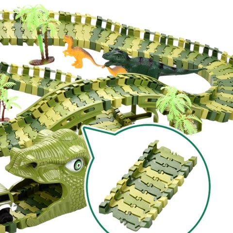 MEGA TOR WYŚCIGOWY XXXL DINOZAUR DINO PARK FIGURKI TREX AUTKO PĘTLA + AKCES IMPORT PRONICE