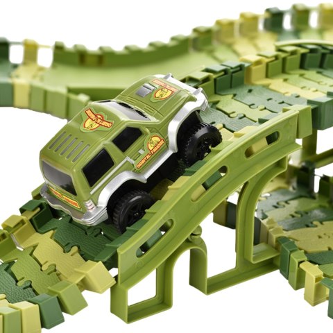 MEGA TOR WYŚCIGOWY XXXL DINOZAUR DINO PARK FIGURKI TREX AUTKO PĘTLA + AKCES IMPORT PRONICE