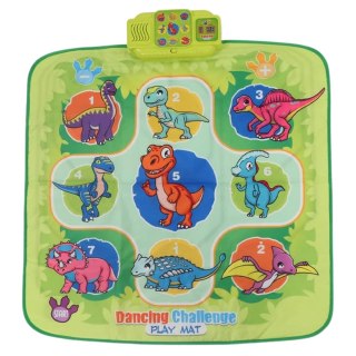 MUZYCZNA MATA DO TAŃCA INTERAKTYWNA DINOZAURY DŹWIĘK ŚWIATŁO DLA DZIECI IMPORT PRONICE
