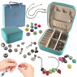 ZESTAW DO ROBIENIA BIŻUTERII BRANSOLETEK DIY CHARMS BEADS KORALIKI PREZENT IMPORT PRONICE