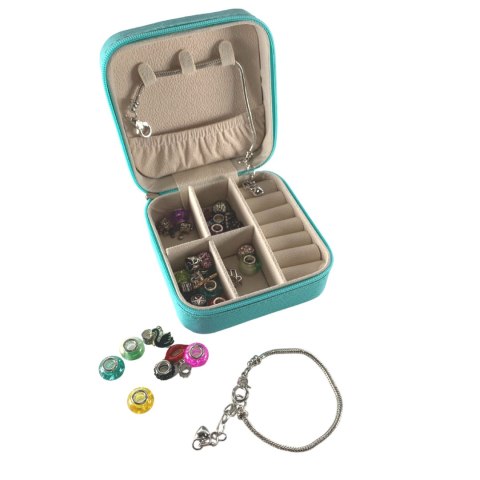 ZESTAW DO ROBIENIA BIŻUTERII BRANSOLETEK DIY CHARMS BEADS KORALIKI PREZENT IMPORT PRONICE
