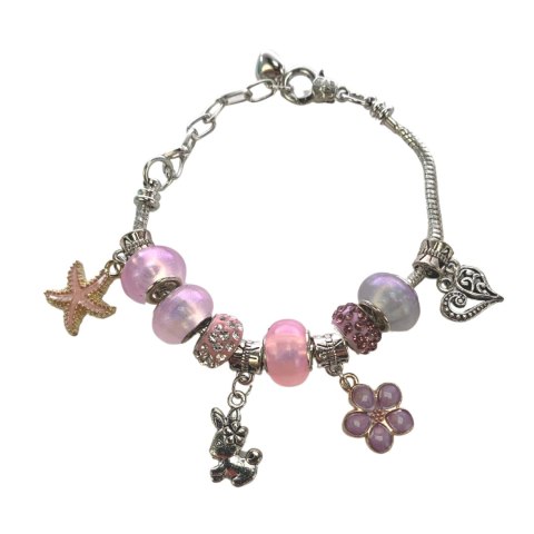 ZESTAW DO ROBIENIA BIŻUTERII BRANSOLETEK DIY CHARMS BEADS KORALIKI PREZENT IMPORT PRONICE