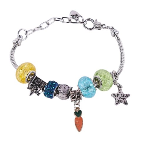 ZESTAW DO ROBIENIA BIŻUTERII BRANSOLETEK DIY CHARMS BEADS KORALIKI PREZENT IMPORT PRONICE