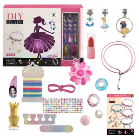 ZESTAW DO ROBIENIA BIŻUTERII BRANSOLETEK DIY KORALIKI CHARMS MAKEUP LAKIERY IMPORT PRONICE ZESTAW DO ROBIENIA BIŻUTERII BRANSOLETEK DIY KORALIKI CHARMS MAKEUP LAKIERY IMPORT PRONICE