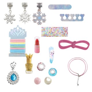 ZESTAW DO ROBIENIA BIŻUTERII BRANSOLETEK DIY KORALIKI CHARMS MAKEUP LAKIERY IMPORT PRONICE