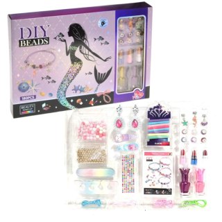 ZESTAW DO ROBIENIA BIŻUTERII BRANSOLETEK DIY KORALIKI CHARMS MAKEUP LAKIERY IMPORT PRONICE