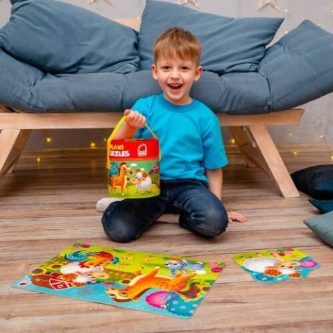 GRA EDUKACYJNA MAXI PUZZLE 2W1 FARMA OBRAZKI UKŁADANKA ROTER KAFER ROTER KAFER
