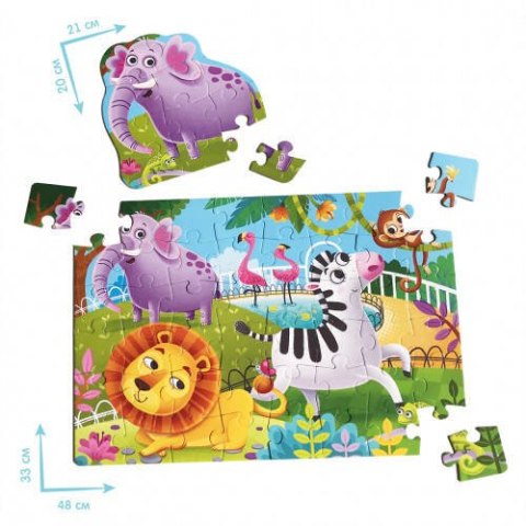 GRA EDUKACYJNA MAXI PUZZLE 2W1 ZOO OBRAZKI UKŁADANKA ROTER KAFER ROTER KAFER