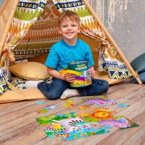 GRA EDUKACYJNA MAXI PUZZLE 2W1 ZOO OBRAZKI UKŁADANKA ROTER KAFER ROTER KAFER