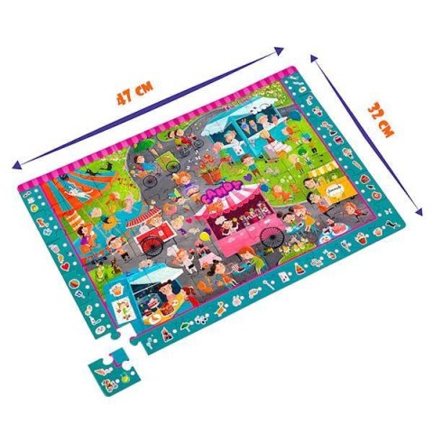 GRA EDUKACYJNA PUZZLE DETEKTYW CUKIERKOWA WRÓŻKA LUPA ROTER KAFER ROTER KAFER
