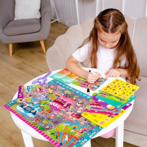 GRA EDUKACYJNA PUZZLE DETEKTYW CUKIERKOWA WRÓŻKA LUPA ROTER KAFER ROTER KAFER