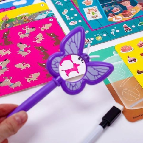 GRA EDUKACYJNA PUZZLE DETEKTYW CUKIERKOWA WRÓŻKA LUPA ROTER KAFER ROTER KAFER