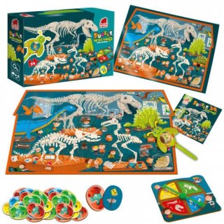 GRA EDUKACYJNA PUZZLE DETEKTYW MUZEUM DINOZAURÓW LUPA ROTER KAFER ROTER KAFER