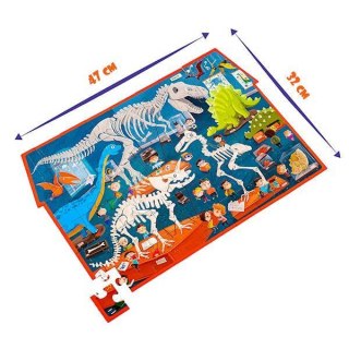 GRA EDUKACYJNA PUZZLE DETEKTYW MUZEUM DINOZAURÓW LUPA ROTER KAFER ROTER KAFER