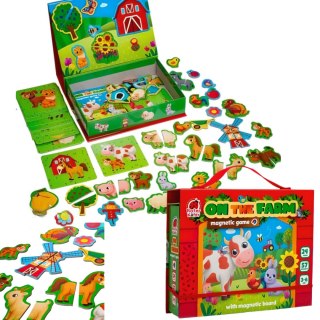 GRA MAGNETYCZNA FARMA ZESTAW EDUKACYJNY KARTY MAGNESY TABLICA ROTER KAFER ROTER KAFER