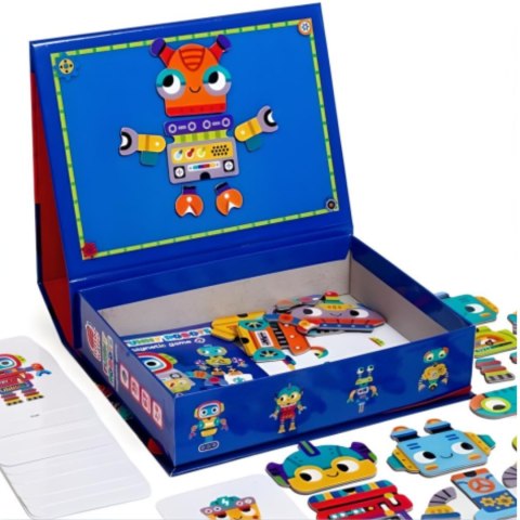 GRA MAGNETYCZNA ROBOTY ZESTAW EDUKACYJNY KARTY MAGNESY TABLICA ROTER KAFER ROTER KAFER