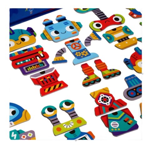 GRA MAGNETYCZNA ROBOTY ZESTAW EDUKACYJNY KARTY MAGNESY TABLICA ROTER KAFER ROTER KAFER
