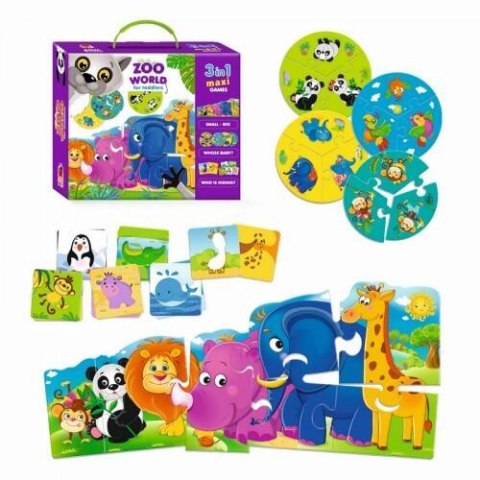 GRA ŚWIAT ZOO DLA PRZEDSZKOLAKÓW 3W1 PUZZLE ZWIERZĘTA ROTER KAFER ROTER KAFER GRA ŚWIAT ZOO DLA PRZEDSZKOLAKÓW 3W1 PUZZLE ZWIERZĘTA ROTER KAFER ROTER KAFER