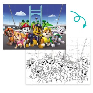 PUZZLE 2W1 PSI PATROL PAW PATROL UKŁADANKA I KOLOROWANKA W JEDNYM ZESTAWIE DODO