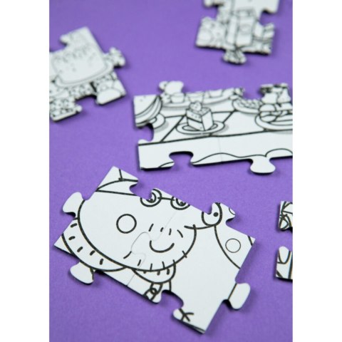 PUZZLE 2W1 ŚWINKA PEPPA 60 ELEMENTÓW UKŁADANKA I KOLOROWANKA W JEDNYM DODO