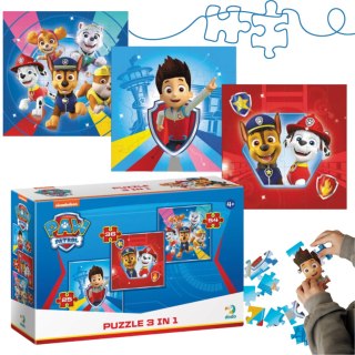 PUZZLE 3W1 PSI PATROL PAW PATROL TRZY UKŁADANKI W JEDNYM DLA NAJMŁODSZYCH DODO