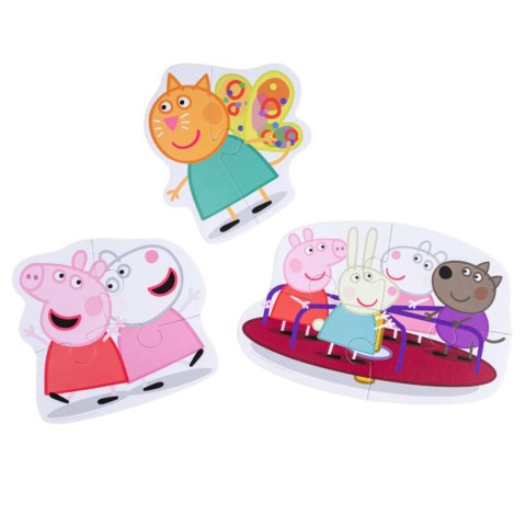 PUZZLE 3W1 "ŚWINKA PEPPA" PEPPA PIG 3 UKŁADANKI W JEDNYM OPAKOWANIU DODO