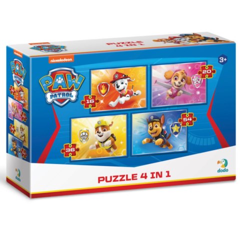 PUZZLE 4W1 PSI PATROL CZTERY UKŁADANKI W JEDNYM OPAKOWANIU DLA DZIECI DODO