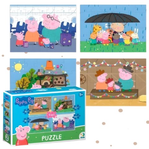 PUZZLE 4W1 ŚWINKA PEPPA CZTERY UKŁADANKI W JEDNYM OPAKOWANIU DLA DZIECI DODO PUZZLE 4W1 ŚWINKA PEPPA CZTERY UKŁADANKI W JEDNYM OPAKOWANIU DLA DZIECI DODO