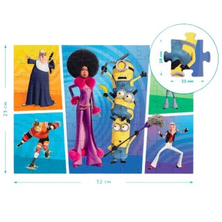 PUZZLE 80 ELEMENTÓW MINIONS MINIONKI UKŁADANKA KOLOROWA DLA DZIECI DODO