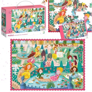 PUZZLE KSIĘŻNICZKI NA SPACZERZE 100 ELEMENTÓW DO UŁOŻENIA KOLOROWY OBRAZEK DODO