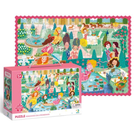 PUZZLE KSIĘŻNICZKI NA SPACZERZE 100 ELEMENTÓW DO UŁOŻENIA KOLOROWY OBRAZEK DODO
