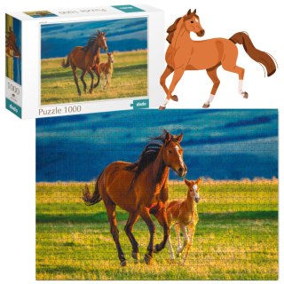 PUZZLE NAUKA ŹREBAKA 1000 ELEMENTÓW DO UŁOŻENIA PIĘKNY OBRAZ KOŃ I ŹREBAK DODO