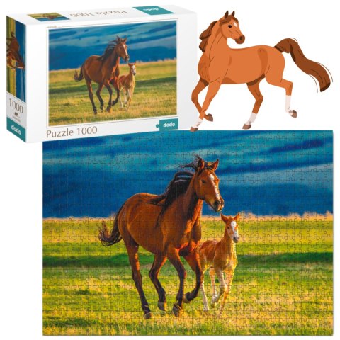 PUZZLE NAUKA ŹREBAKA 1000 ELEMENTÓW DO UŁOŻENIA PIĘKNY OBRAZ KOŃ I ŹREBAK DODO PUZZLE NAUKA ŹREBAKA 1000 ELEMENTÓW DO UŁOŻENIA PIĘKNY OBRAZ KOŃ I ŹREBAK DODO