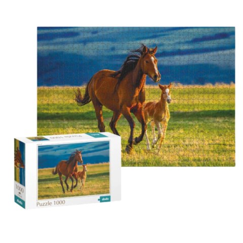 PUZZLE NAUKA ŹREBAKA 1000 ELEMENTÓW DO UŁOŻENIA PIĘKNY OBRAZ KOŃ I ŹREBAK DODO PUZZLE NAUKA ŹREBAKA 1000 ELEMENTÓW DO UŁOŻENIA PIĘKNY OBRAZ KOŃ I ŹREBAK DODO