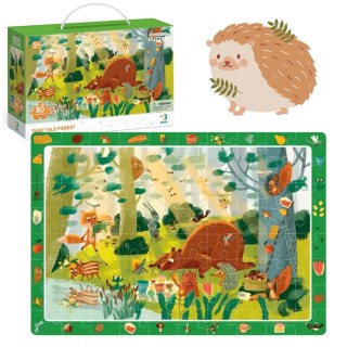 PUZZLE OBSERWACYJNE MAGICZNY LAS 80 ELEMENTÓW KOLOROWA UKŁADANKA DLA DZIECI DODO