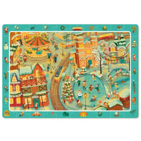 PUZZLE OBSERWACYJNE ZIMA W MIEŚCIE 80 ELEMENTOW DO UŁOŻENIA DLA DZIECI DODO PUZZLE OBSERWACYJNE ZIMA W MIEŚCIE 80 ELEMENTOW DO UŁOŻENIA DLA DZIECI DODO