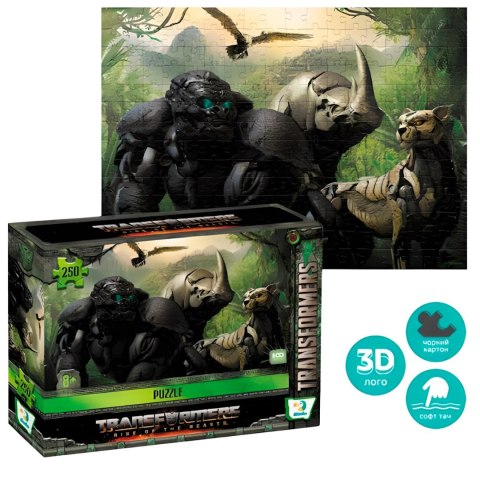 PUZZLE TRANSFORMERS 250 ELEMENTÓW POWŁOKA SOFT TOUCH UKŁADANKA DLA DZIECI DODO