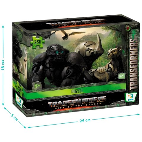 PUZZLE TRANSFORMERS 250 ELEMENTÓW POWŁOKA SOFT TOUCH UKŁADANKA DLA DZIECI DODO