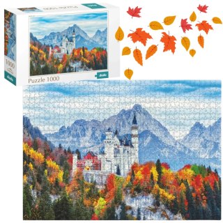 PUZZLE ZAMEK NEUSCHWANSTEIN 1000 ELEMENTÓW DO UŁOŻENIA DLA CAŁEJ RODZINY DODO