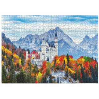 PUZZLE ZAMEK NEUSCHWANSTEIN 1000 ELEMENTÓW DO UŁOŻENIA DLA CAŁEJ RODZINY DODO