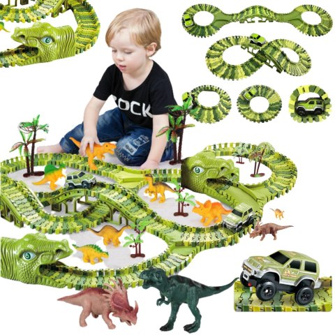 TOR WYŚCIGOWY DINOZAUR XXL DINO PARK TOR PRZESZKÓD DINOZAURY ZESTAW IMPORT PRONICE