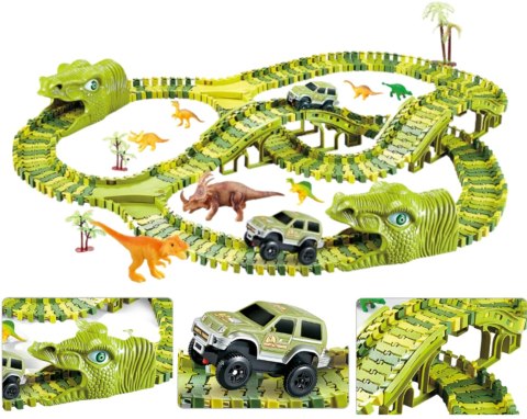 TOR WYŚCIGOWY DINOZAUR XXL DINO PARK TOR PRZESZKÓD DINOZAURY ZESTAW IMPORT PRONICE
