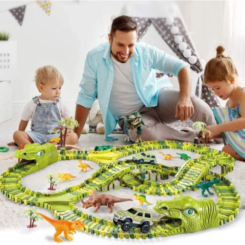 TOR WYŚCIGOWY DINOZAUR XXL DINO PARK TOR PRZESZKÓD DINOZAURY ZESTAW IMPORT PRONICE