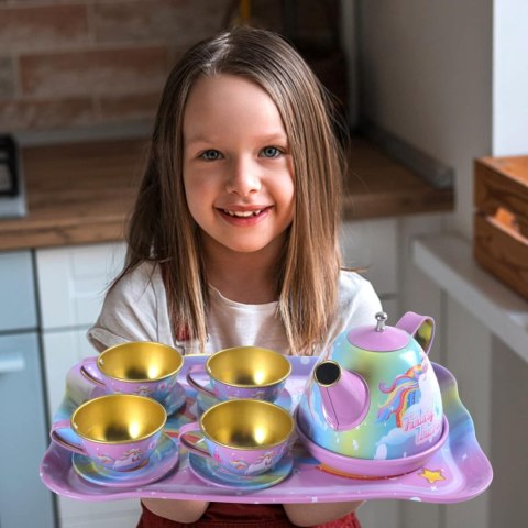 ZESTAW DO HERBATY JEDNOROŻEC TACKA TALERZYKI FILIŻANKI ZESTAW KUCHENNY IMPORT PRONICE ZESTAW DO HERBATY JEDNOROŻEC TACKA TALERZYKI FILIŻANKI ZESTAW KUCHENNY IMPORT PRONICE