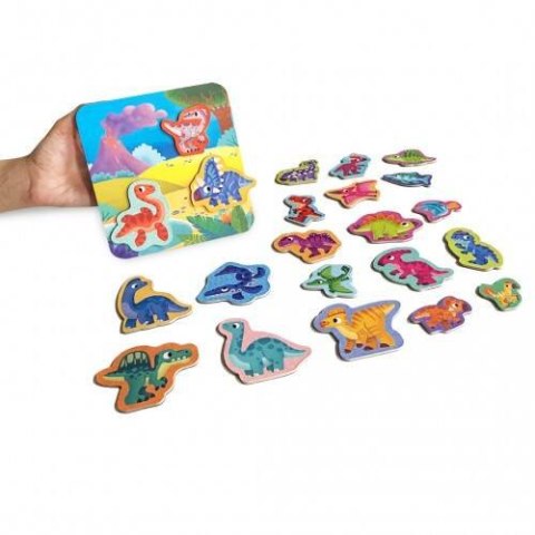 ZESTAW MAGNETYCZNY DINOZAURY Z TABLICĄ MAGNESY UKŁADANKA ROTER KAFER ROTER KAFER ZESTAW MAGNETYCZNY DINOZAURY Z TABLICĄ MAGNESY UKŁADANKA ROTER KAFER ROTER KAFER