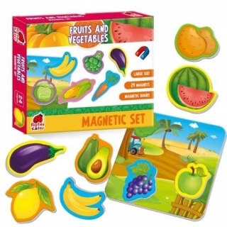 ZESTAW MAGNETYCZNY OWOCE I WARZYWA Z TABLICĄ MAGNESY UKŁADANKA ROTER KAFER ROTER KAFER