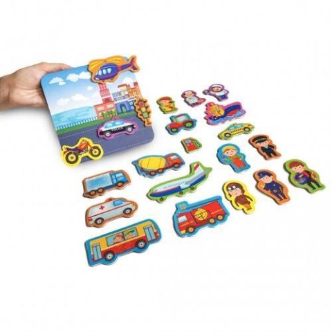 ZESTAW MAGNETYCZNY TRANSPORT Z TABLICĄ MAGNESY UKŁADANKA ROTER KAFER ROTER KAFER ZESTAW MAGNETYCZNY TRANSPORT Z TABLICĄ MAGNESY UKŁADANKA ROTER KAFER ROTER KAFER